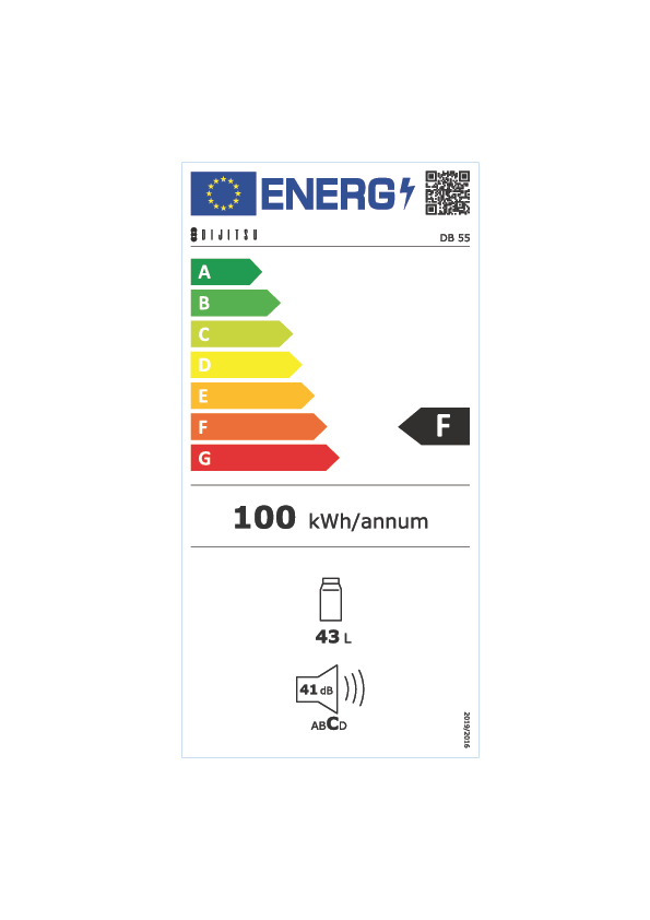 Dijitsu DB55 Mini Buzdolabı Siyah 50 LT