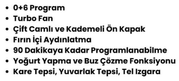 GENERAL GLSF 60630B 60 LT BEYAZ MİNİ FIRIN