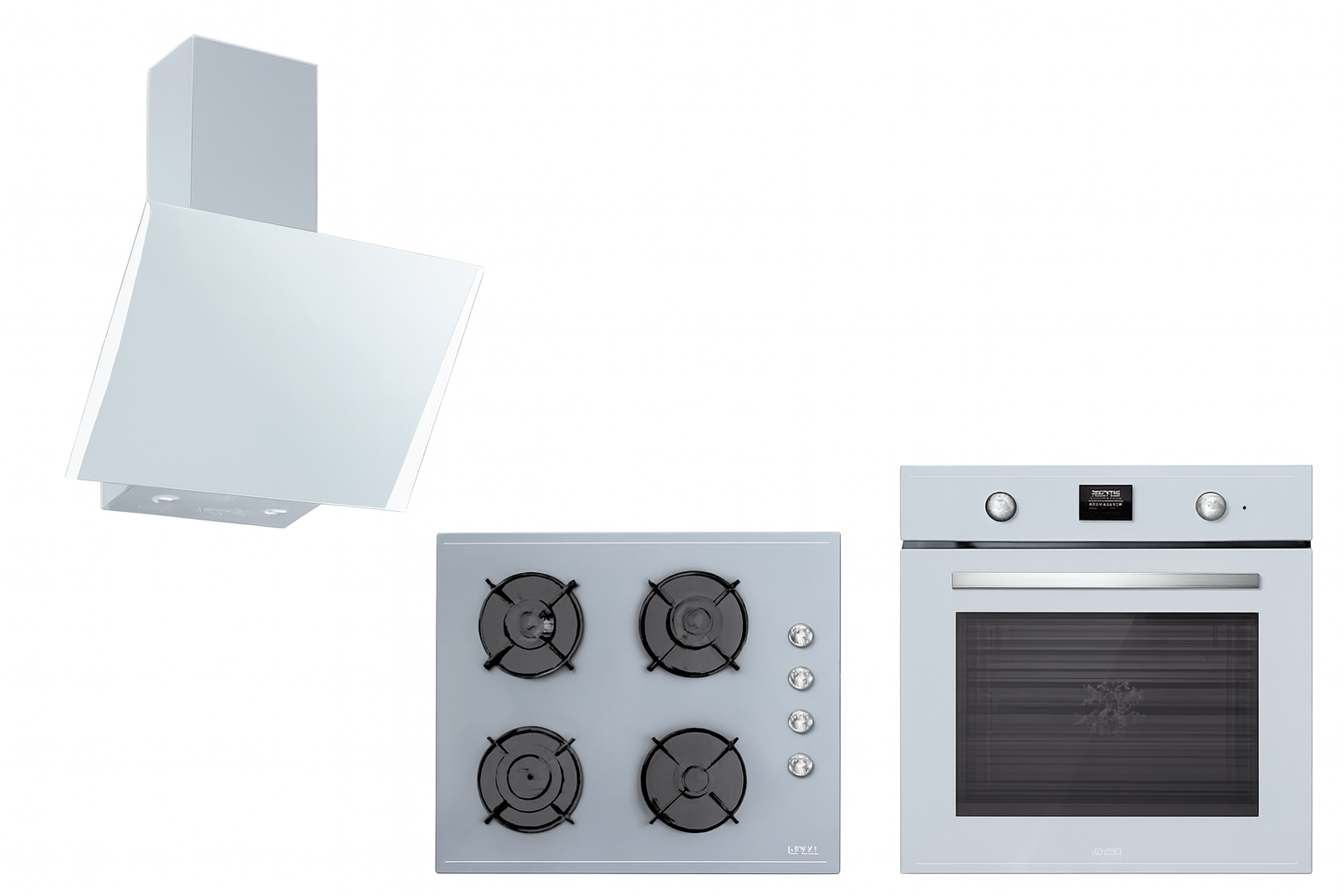 LUND Siyah Trio Dijital Ankastre Set – Davlumbaz / L638B01 Ocak / F502B01 Fırın