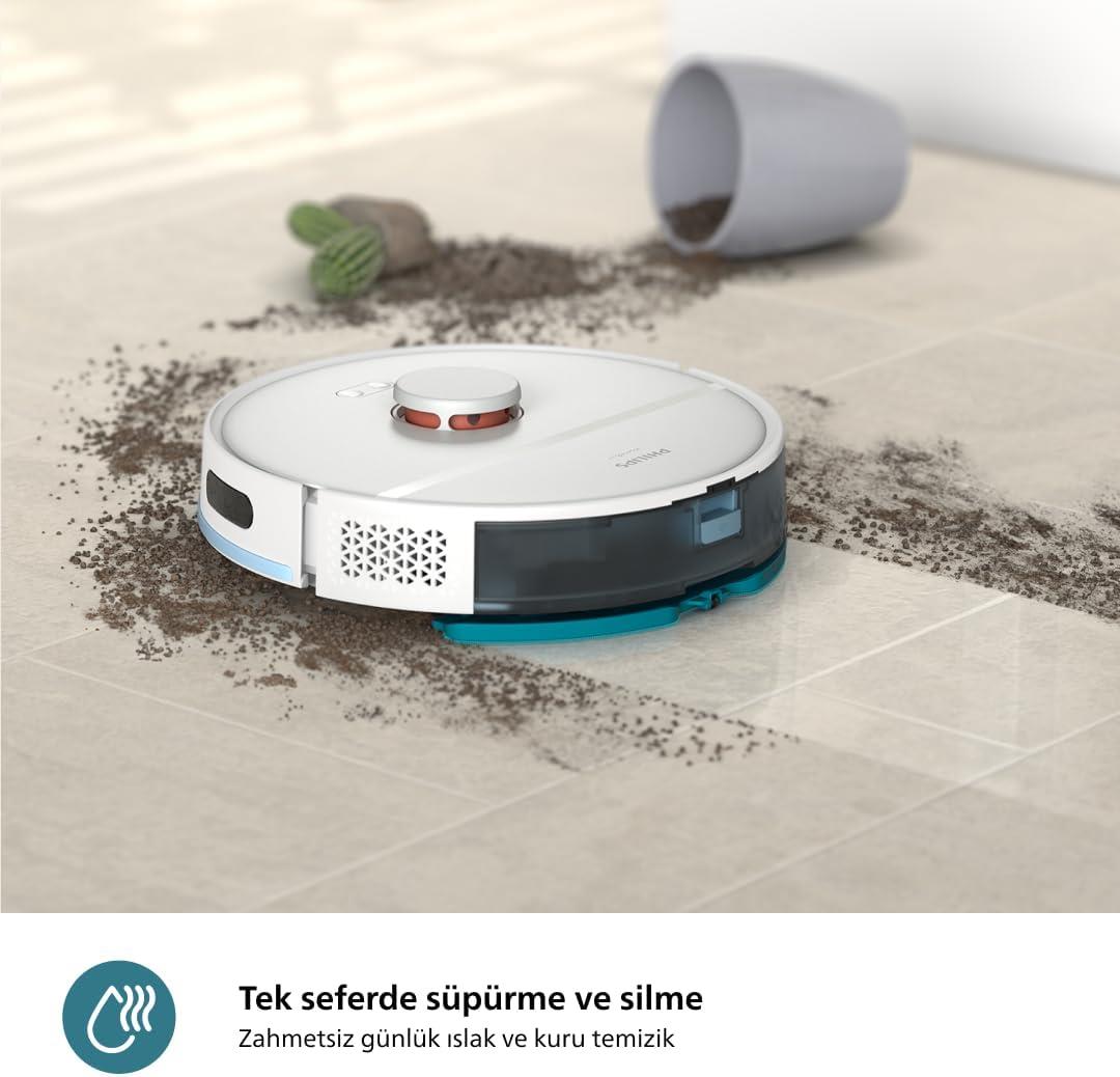 Philips HomeRun 2000 Serisi XU2100/20 Çöp İstasyon AQUA HOMERUN ISLAK VE KURU TEMİZLİK ROBOTU