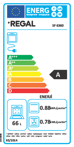 REGAL SF 6360 A ENERJİ TAMBOY FIRIN