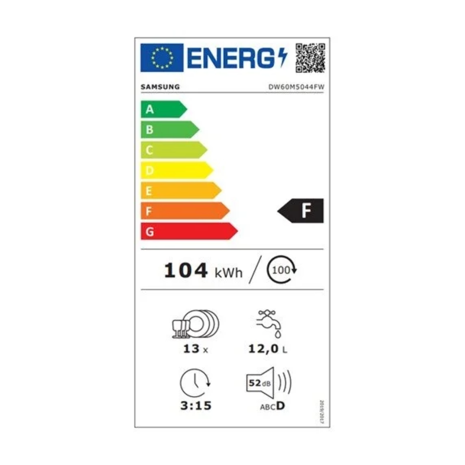 Samsung DW60M5044FW/TR 4 Programlı Bulaşık Makinesi