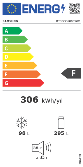 Samsung RT38CG6000WW No Frost Çift Kapılı Üstten Donduruculu Buzdolabı 393 LT