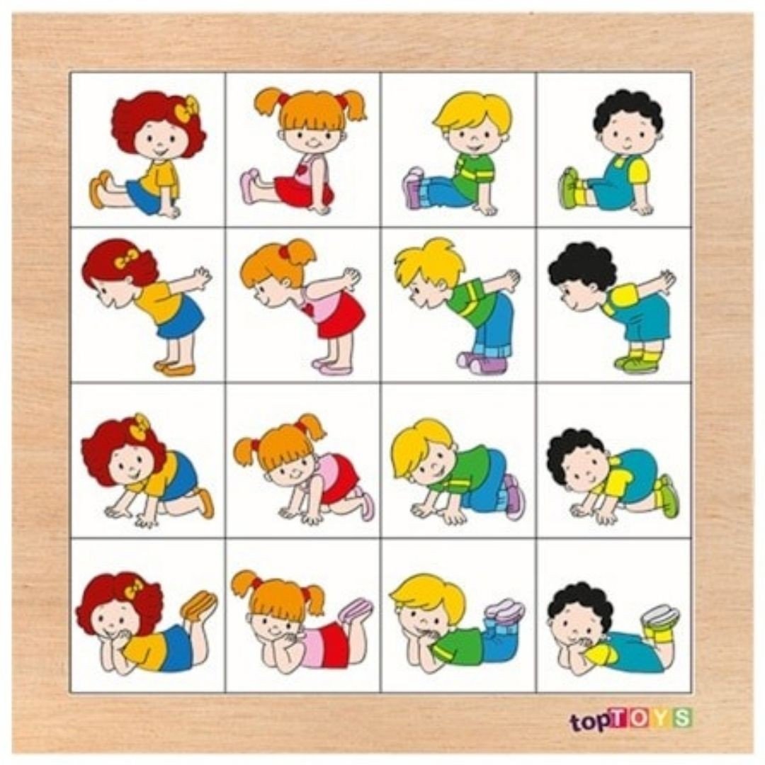 Aynı Duruşları Eşleştirelim Ahşap Puzzle