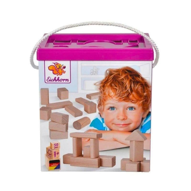 Naturel Ahşap Bloklar 50 Parça
