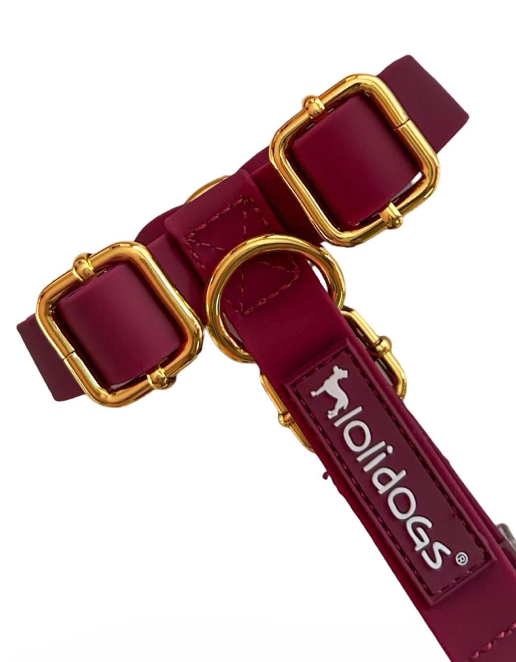 Lolidogs Jelly Lux Collection Köpek Göğüs Tasması Ruby Bordo