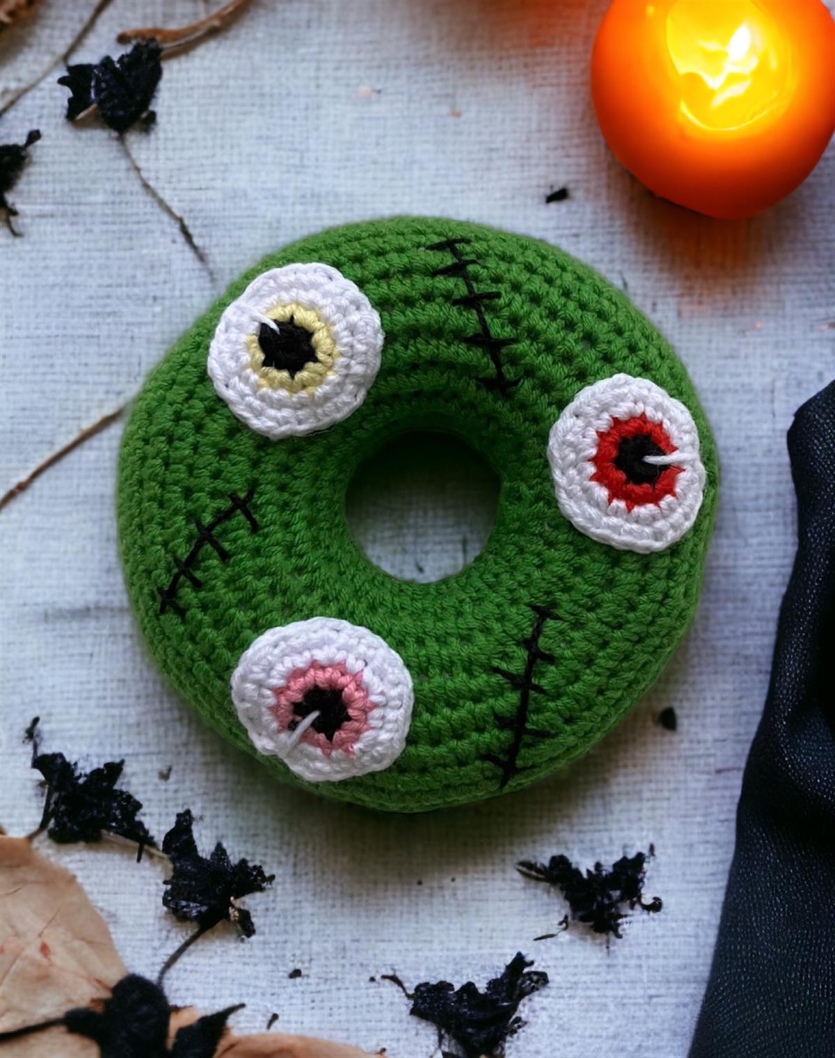 Lolidogs Halloween Scary Donut Örgü Köpek Oyuncağı