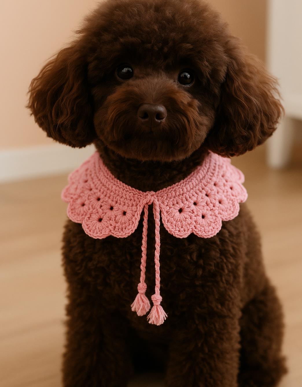 Lolidogs Pastel Örgü Köpek Yakalık Pembe