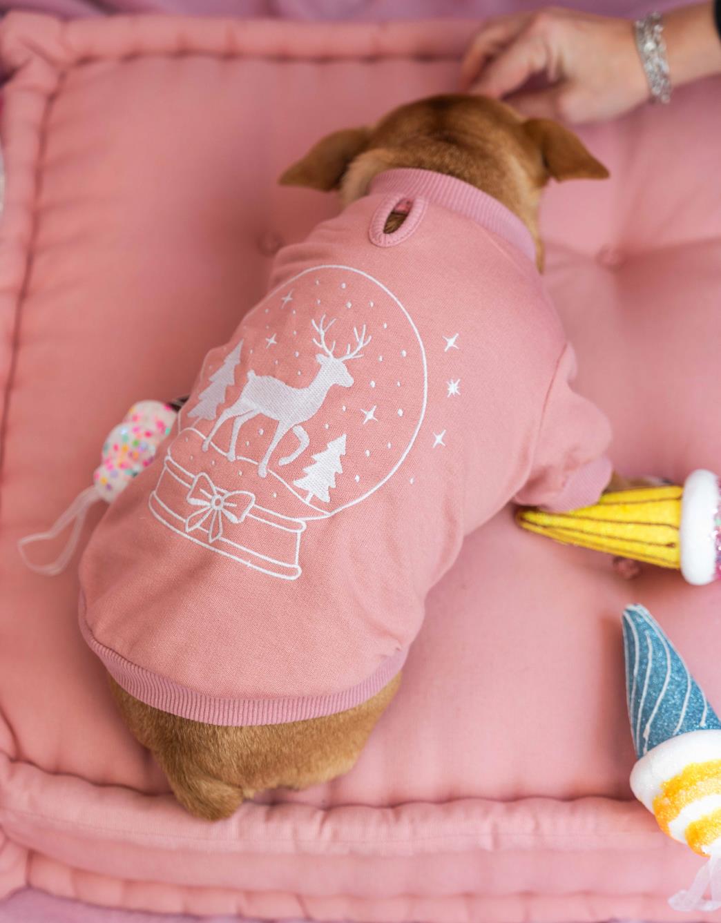 Lolidogs Köpek Sweatshirt | Snow Globe Somon