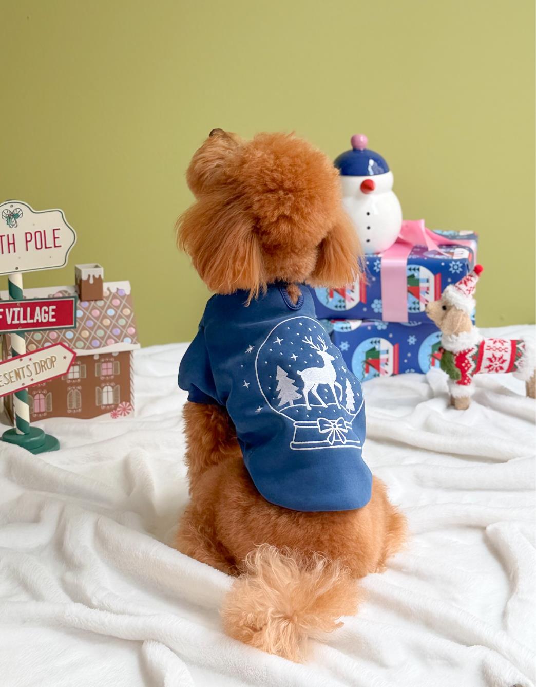 Lolidogs Köpek Sweatshirt | Snow Globe Navy