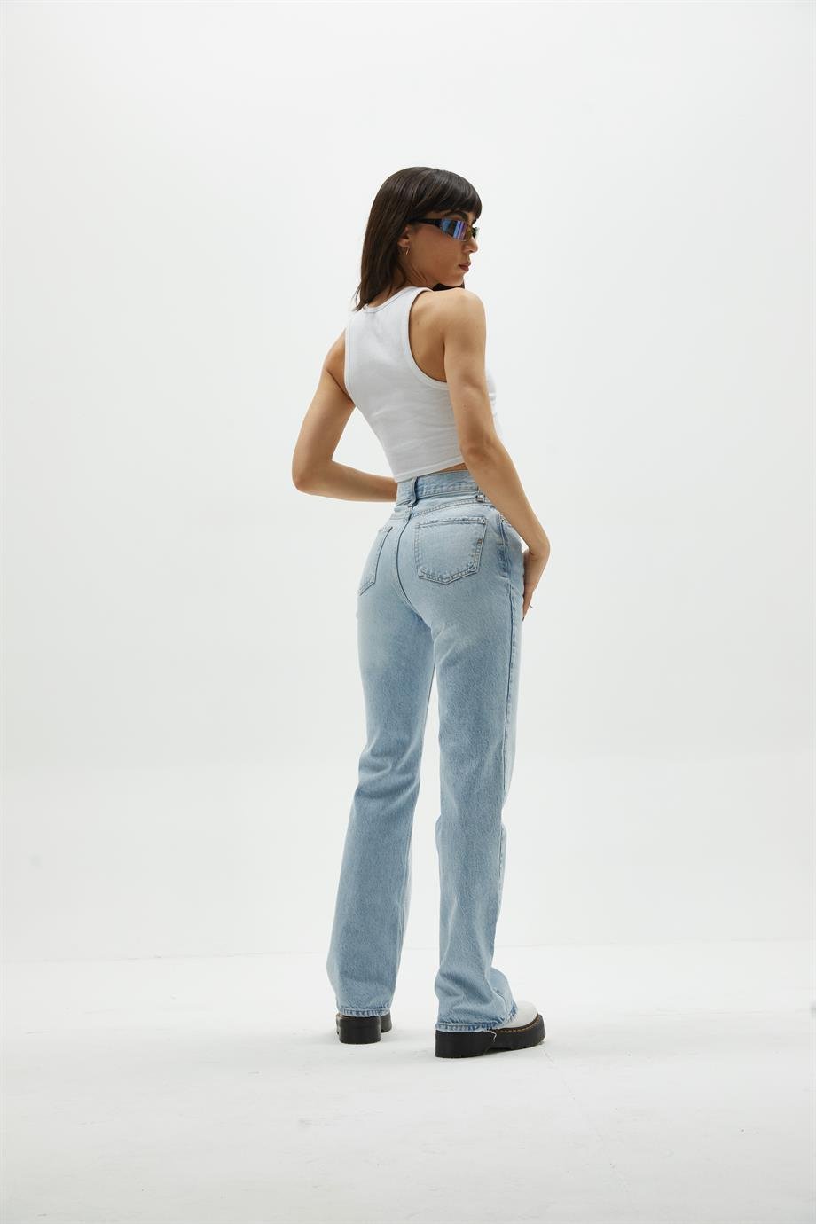 Açık Mavi Boot Cut Jean