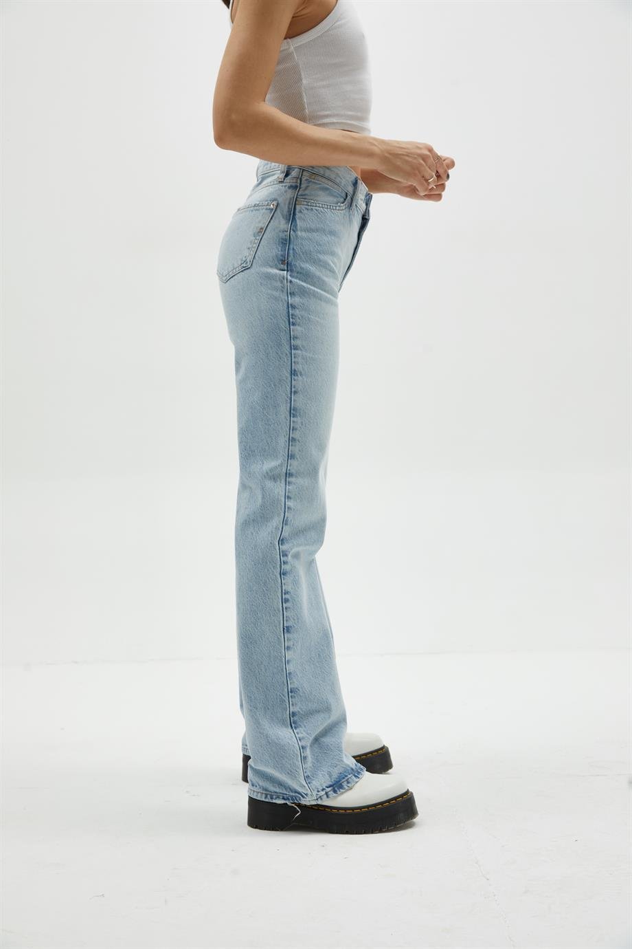 Açık Mavi Boot Cut Jean