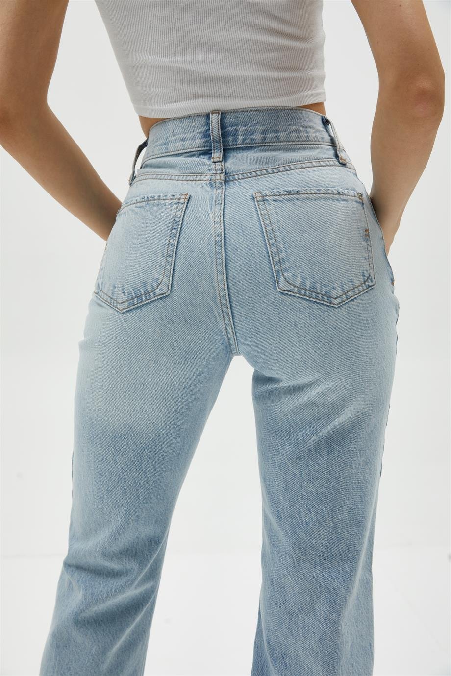 Açık Mavi Boot Cut Jean