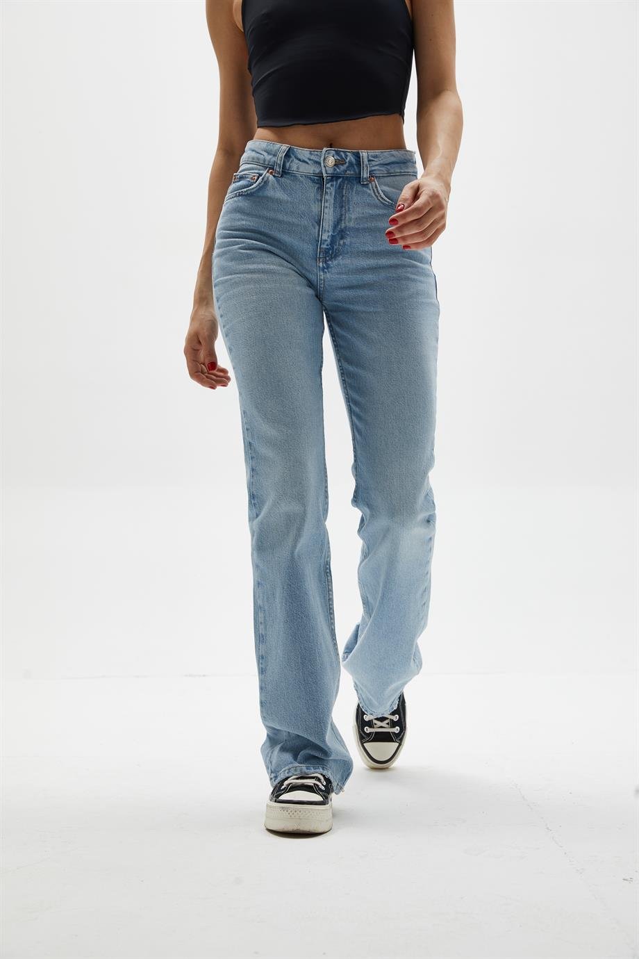 Acık Mavi Flare Fit Jean