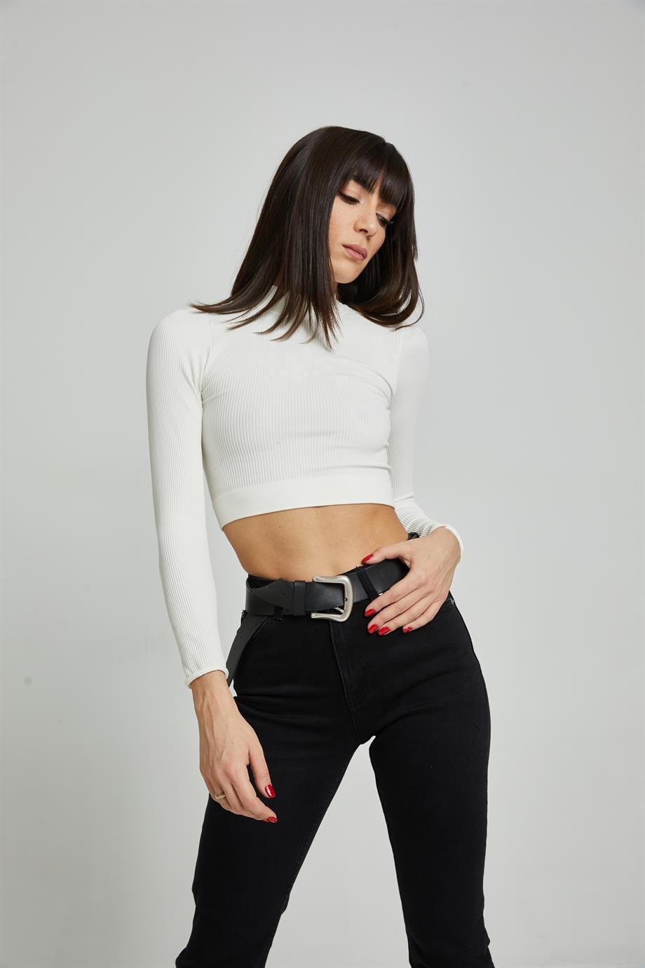Balıkçı Yaka Seamless Top
