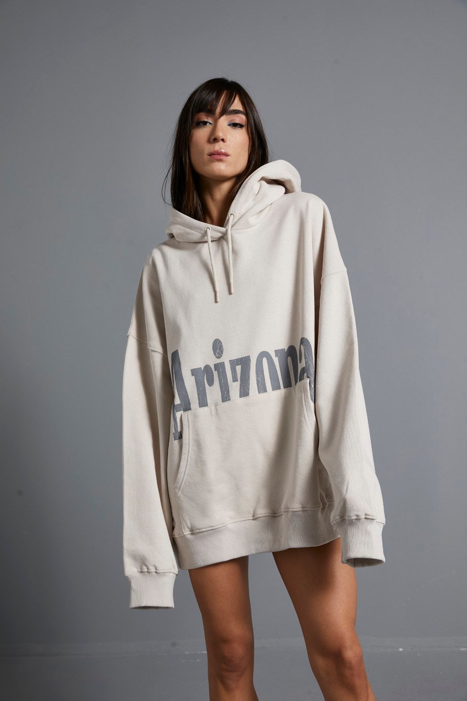 Bej Oversize Sweatshirt