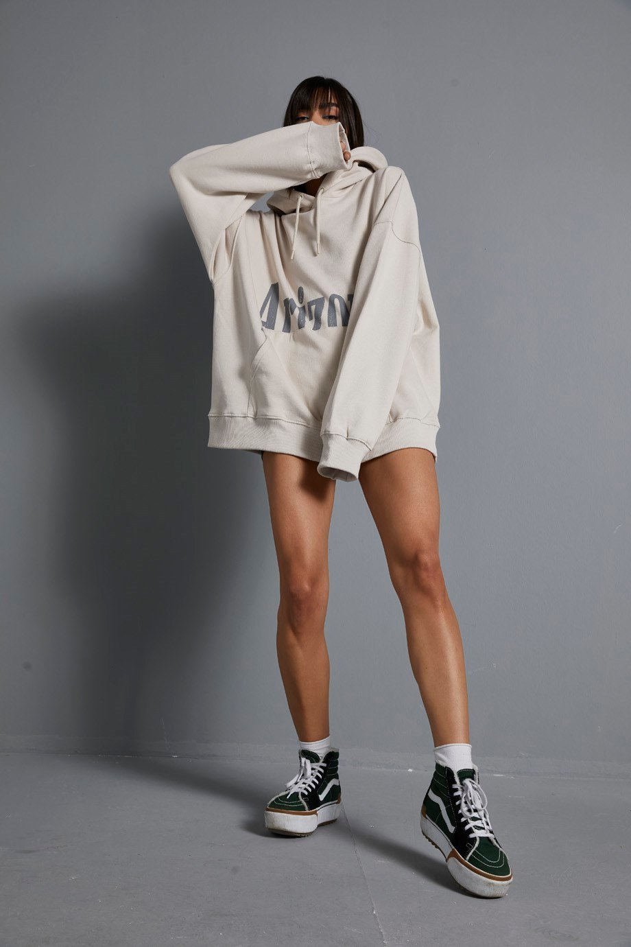 Bej Oversize Sweatshirt