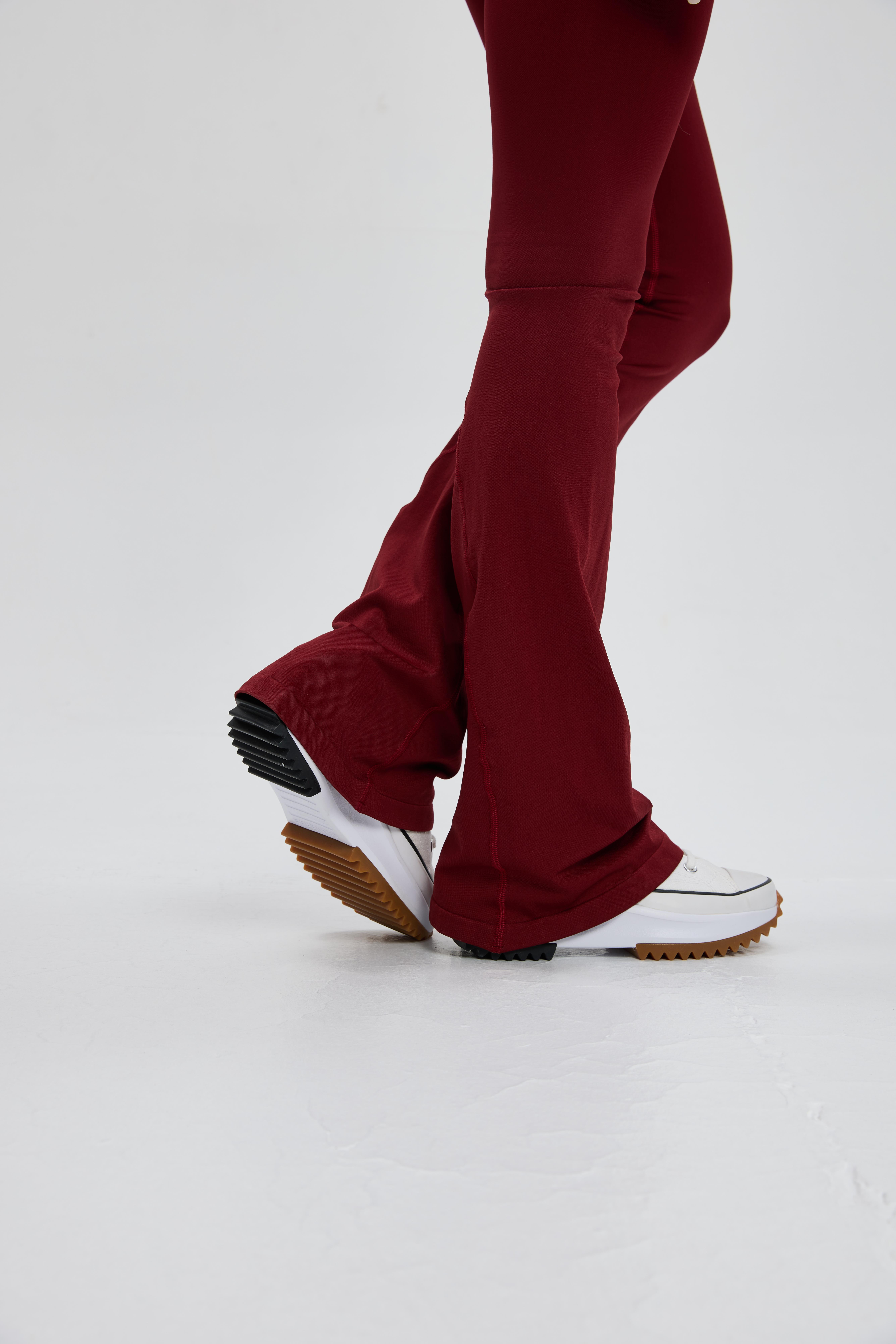 Bordo Push Up İspanyol Paça Tayt