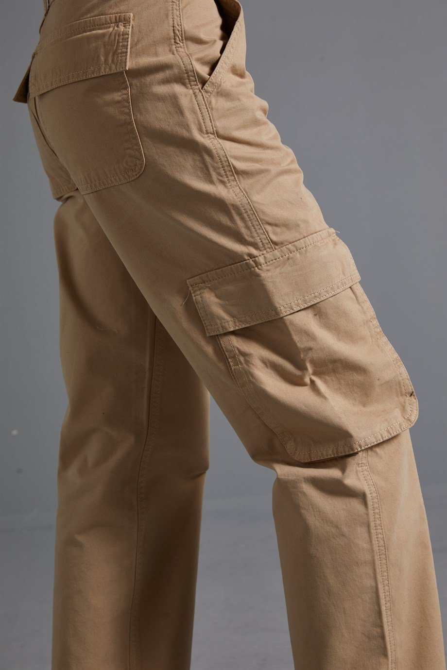 Camel Straight Kargo Pantolon 