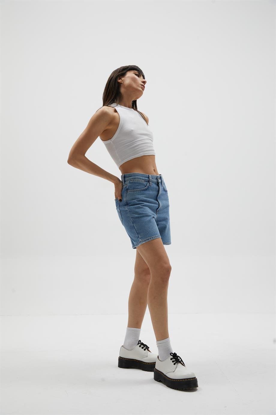Denim Bermuda Şort