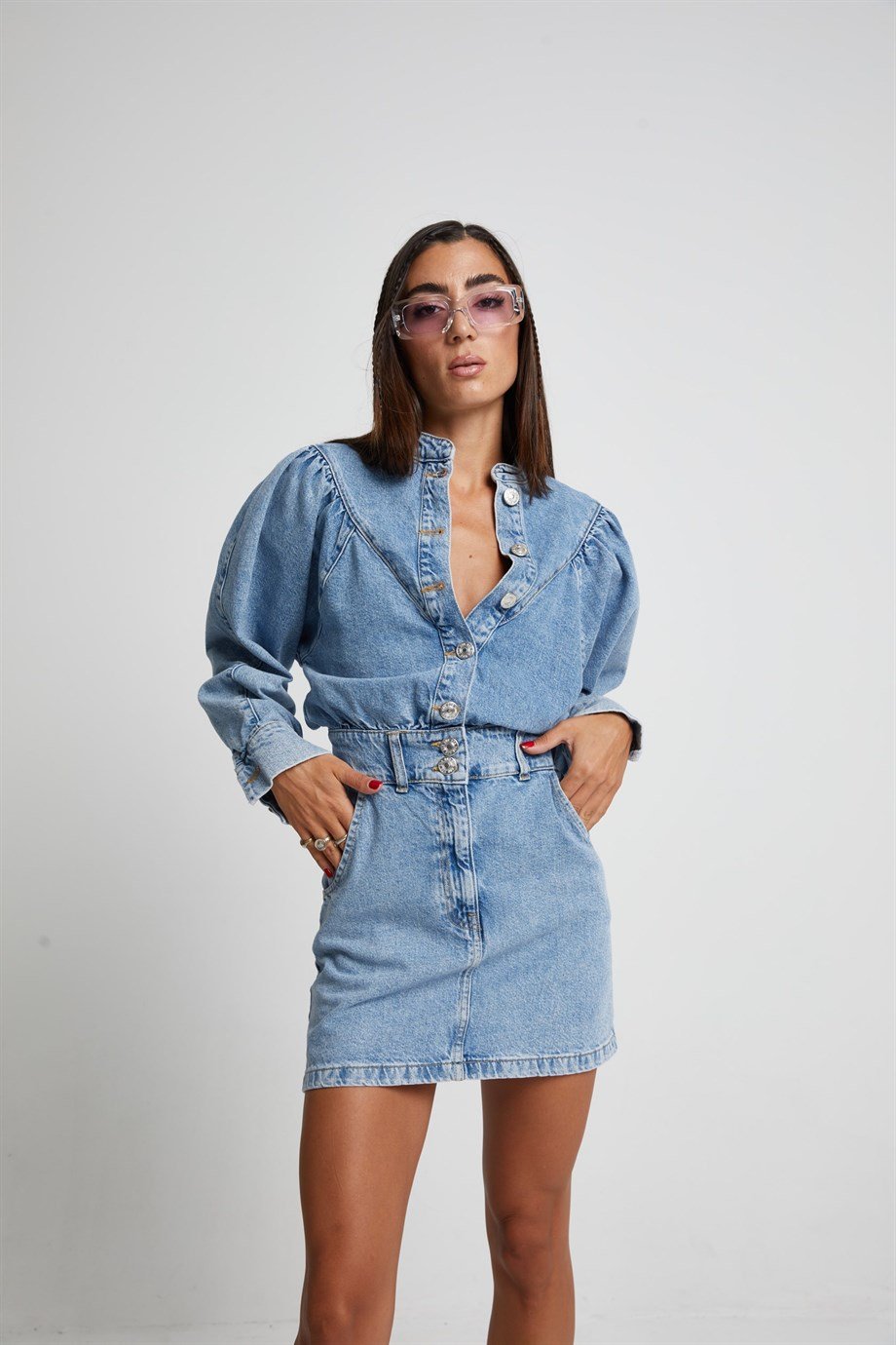 Denim Elbise