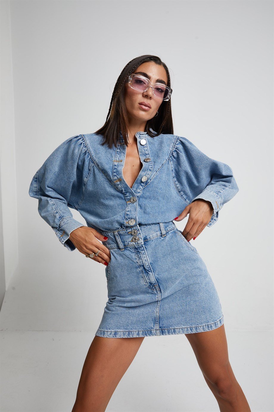 Denim Elbise
