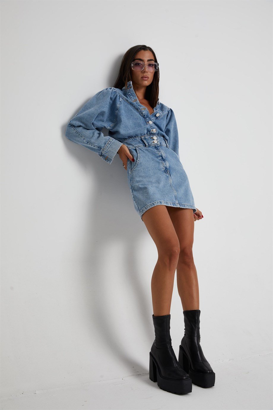 Denim Elbise