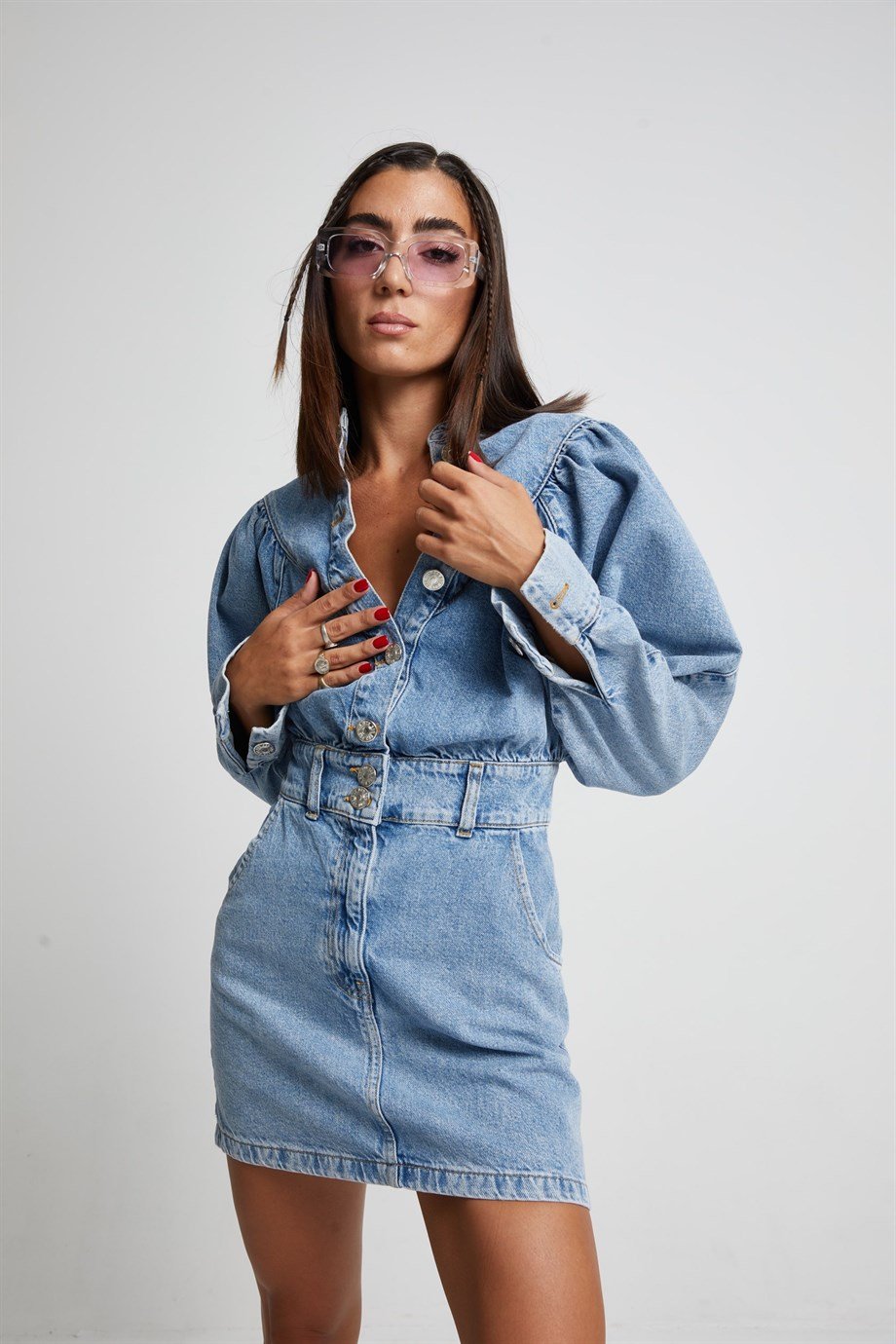 Denim Elbise
