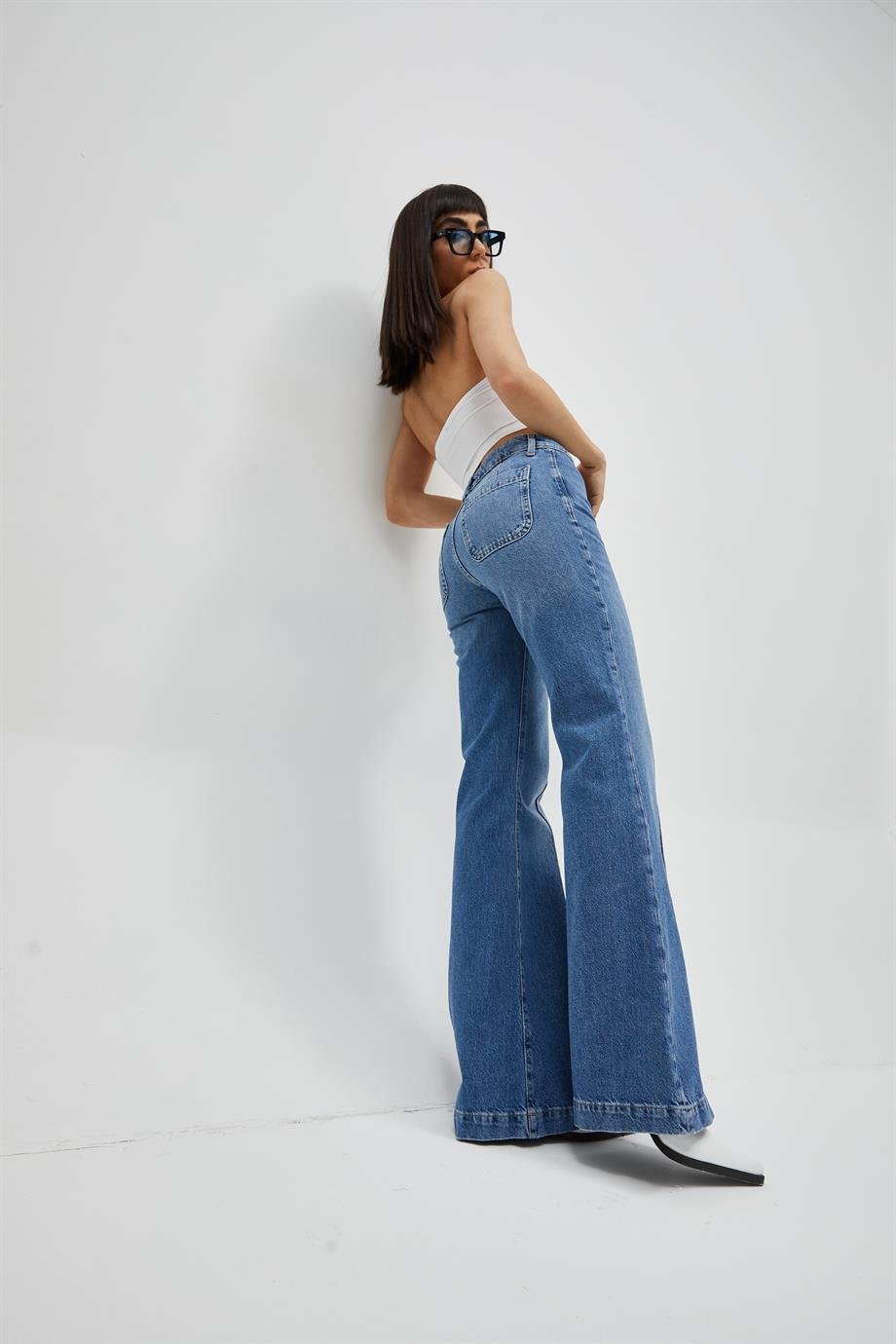 Dikiş Detaylı İspanyol Paça Jean
