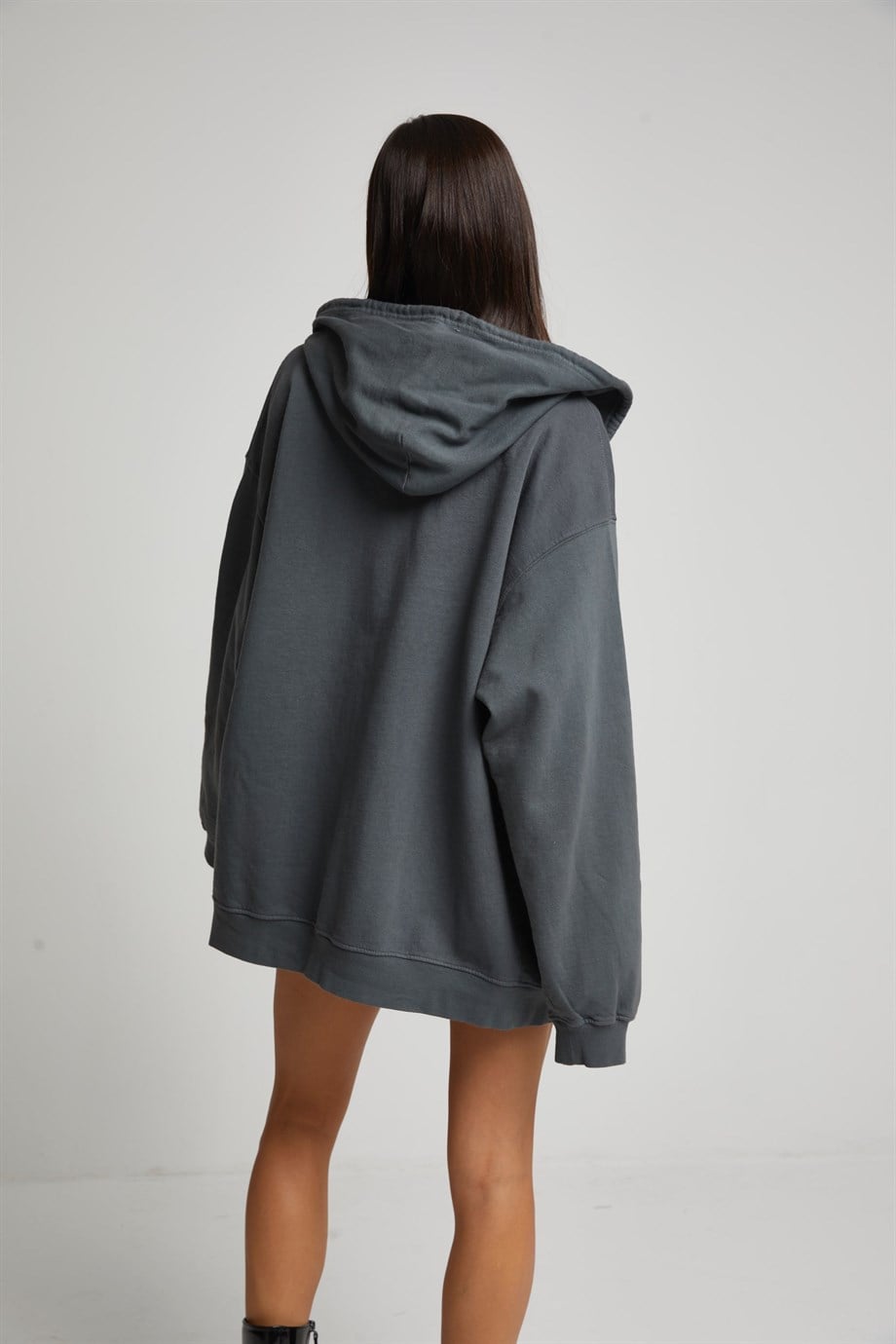 Fermuarlı Antrasit Sweatshirt