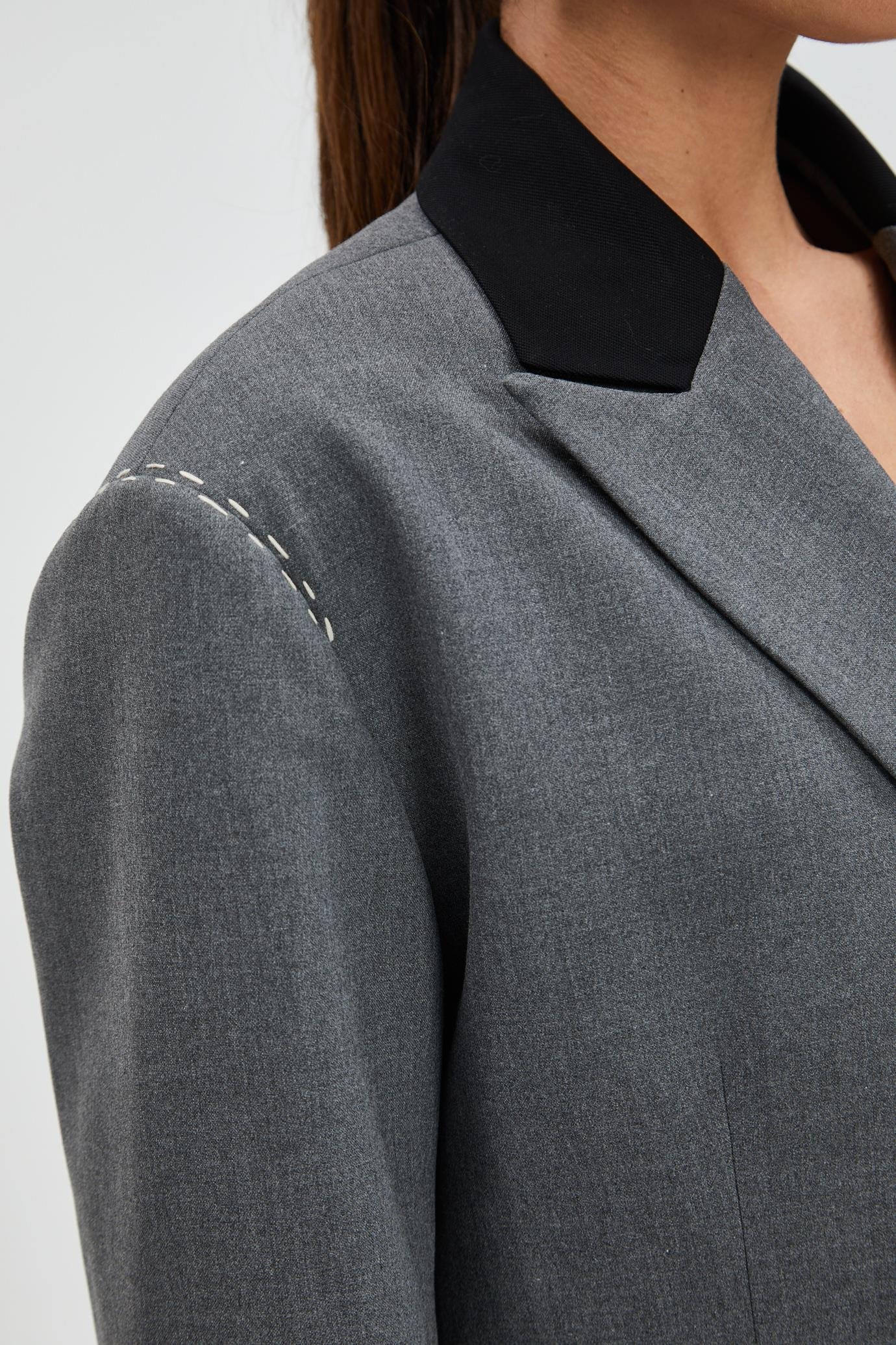 Gri Blazer Ceket 