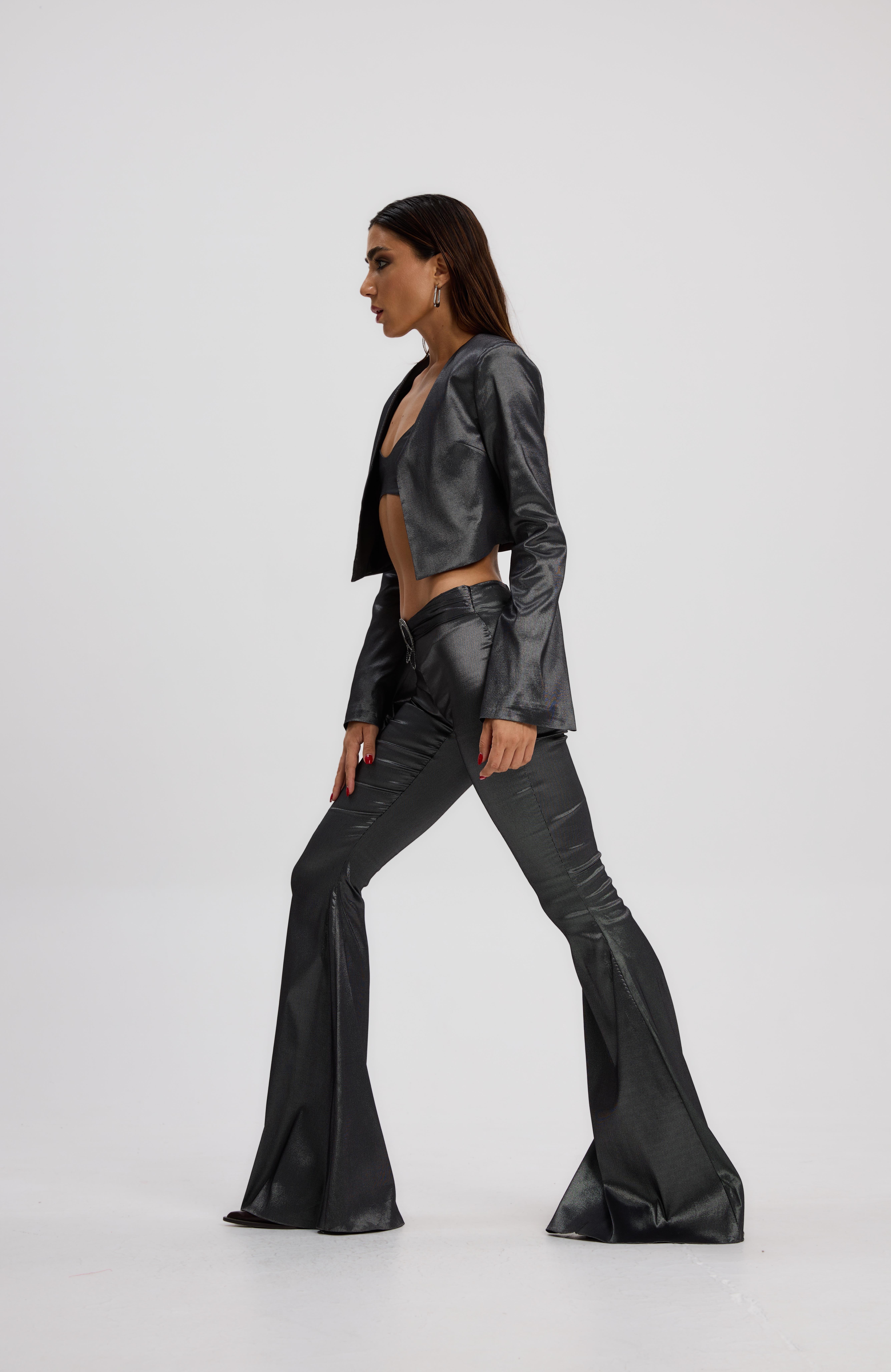 Gri Extra İspanyol Paça Pantolon