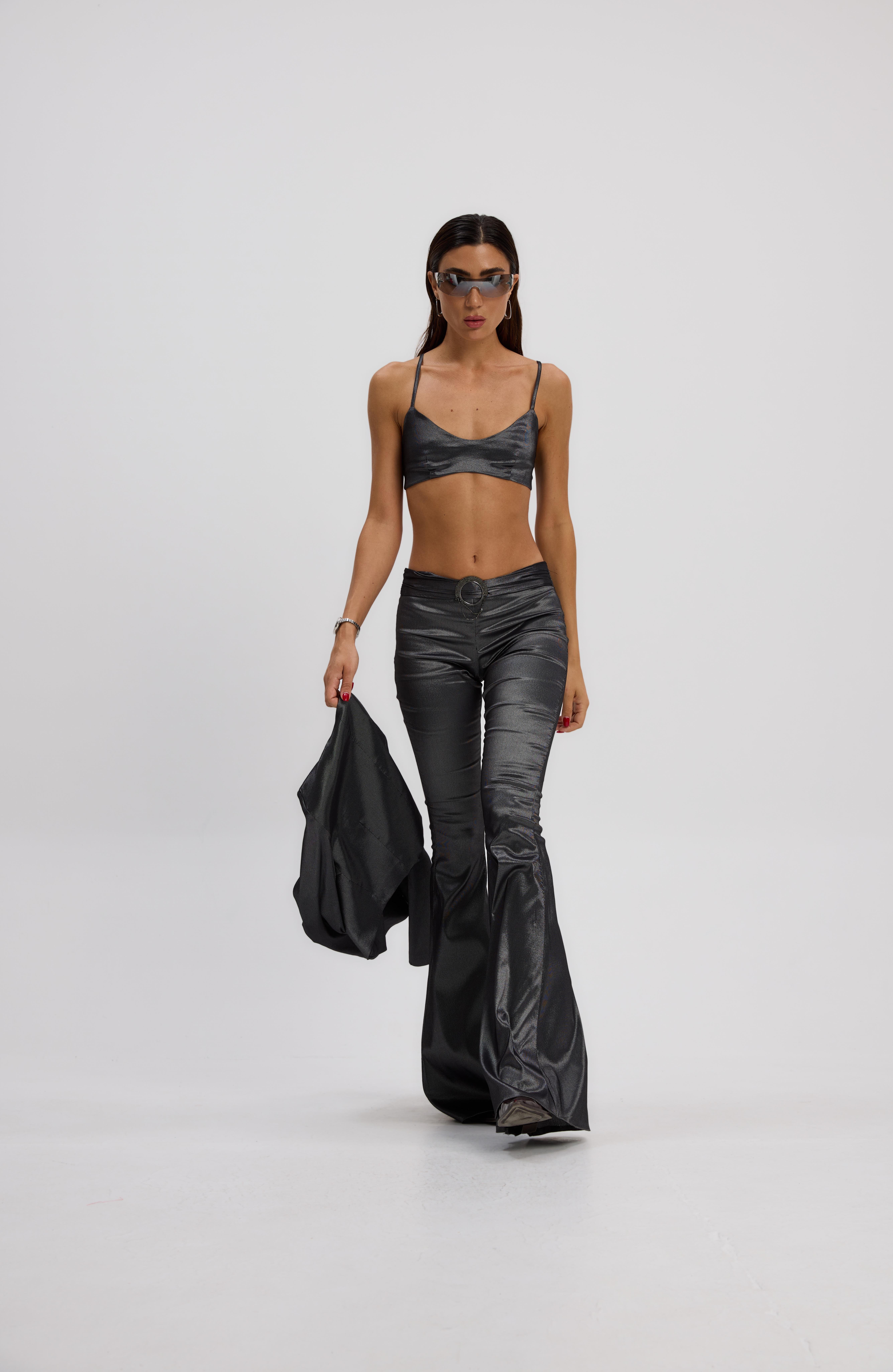 Gri Extra İspanyol Paça Pantolon