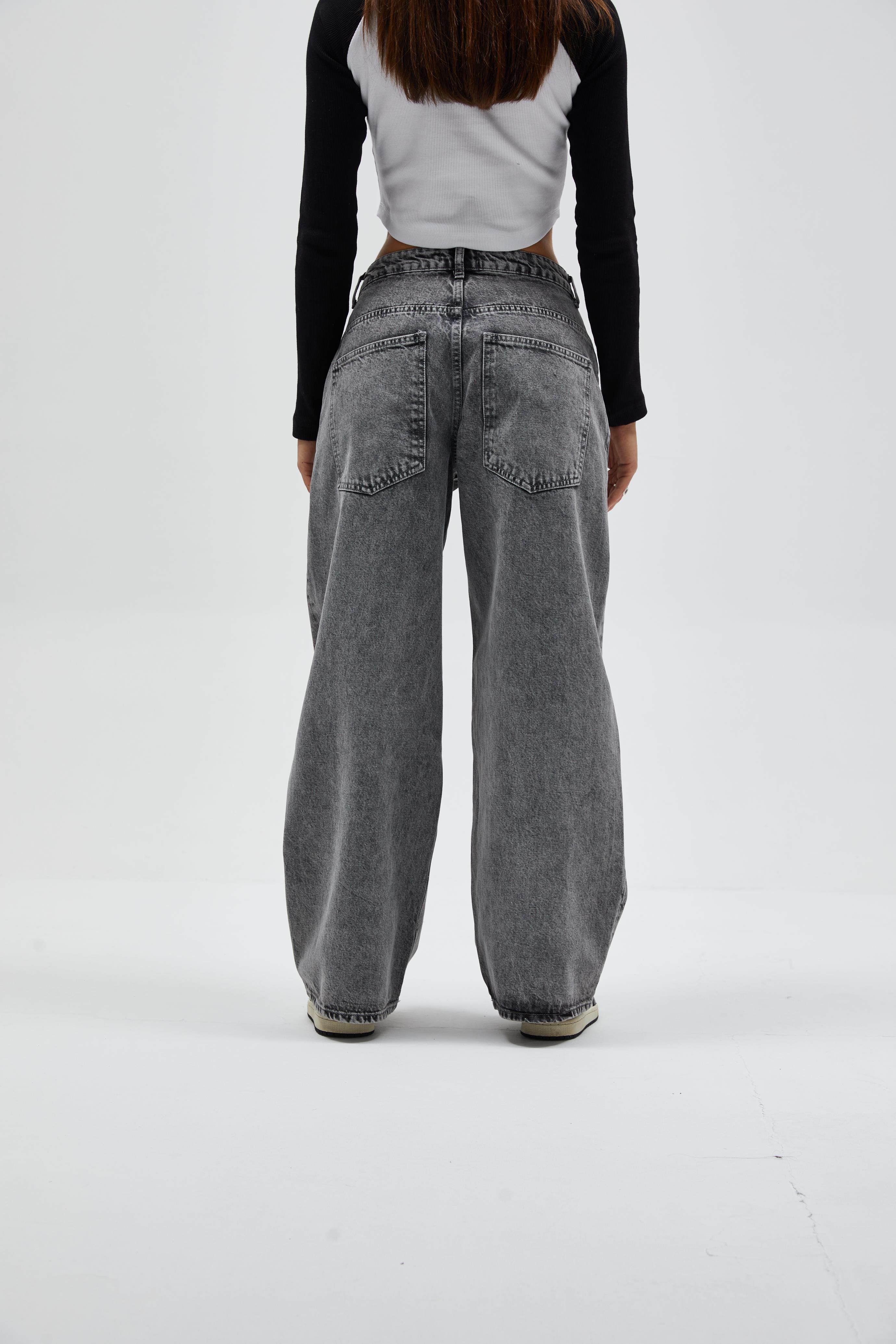 Gri Super Baggy Jean 
