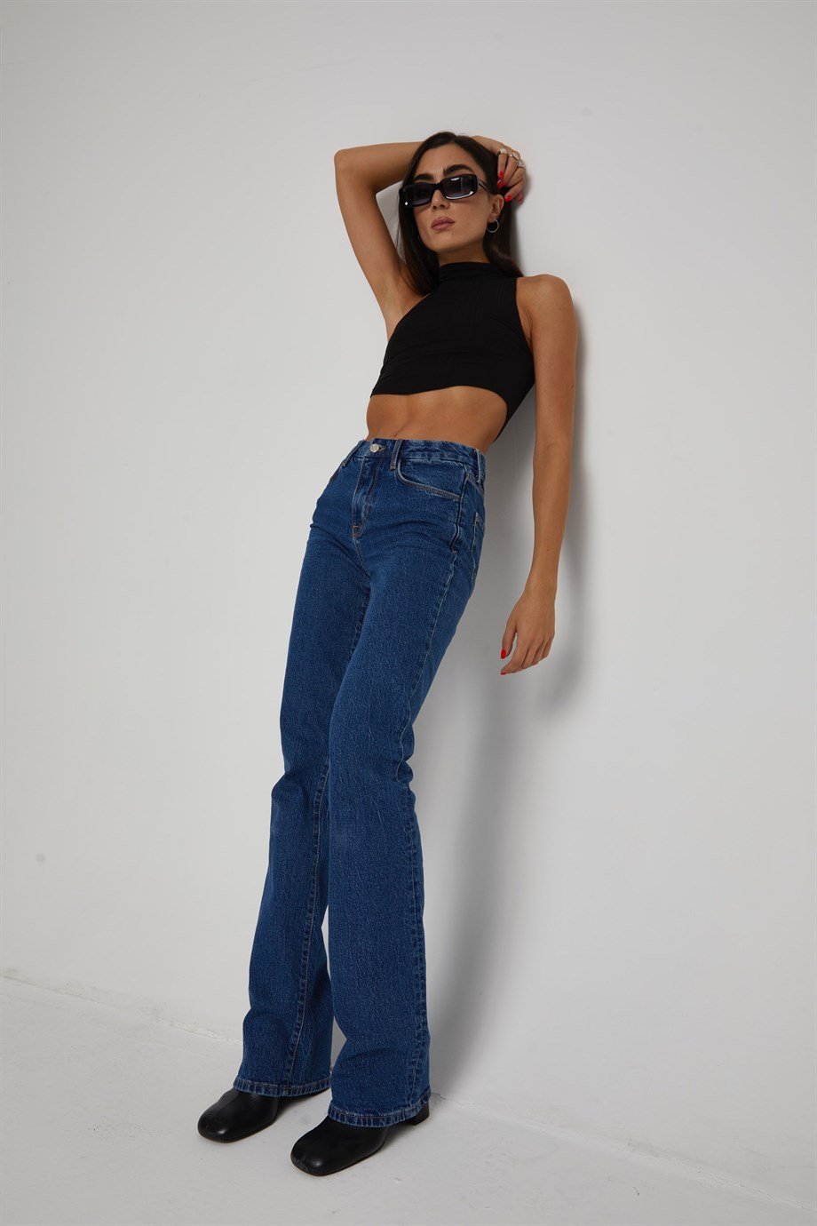 Koyu Mavi Straight Jean