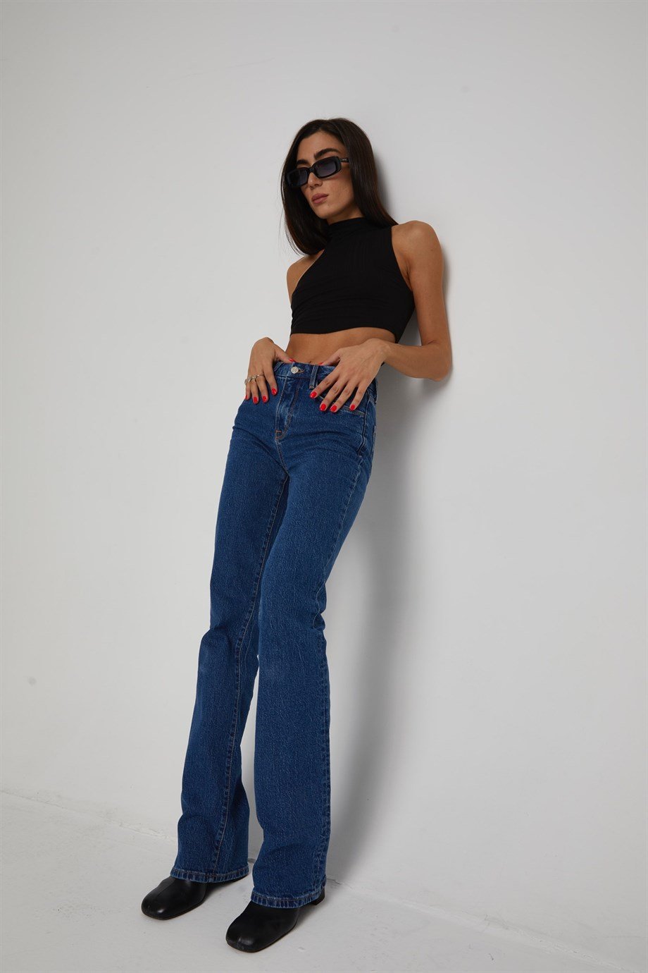 Koyu Mavi Straight Jean
