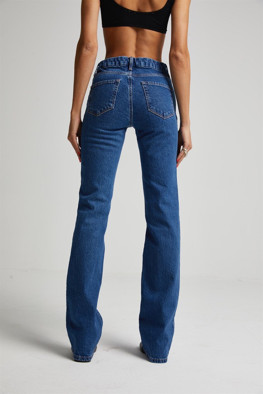 Koyu Mavi Straight Jean