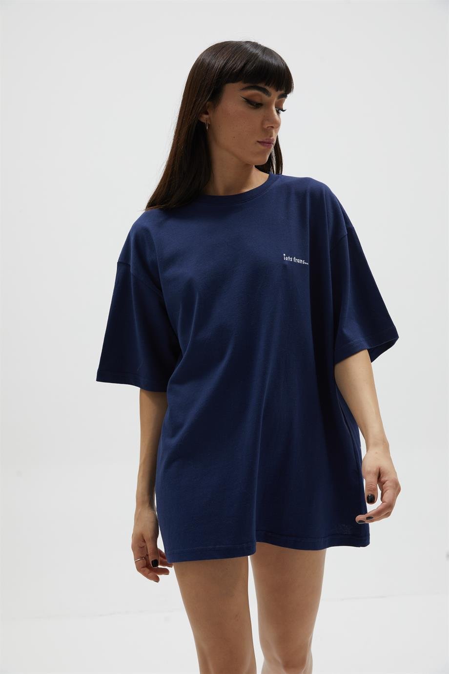 Lacivert Oversize T-Shirt
