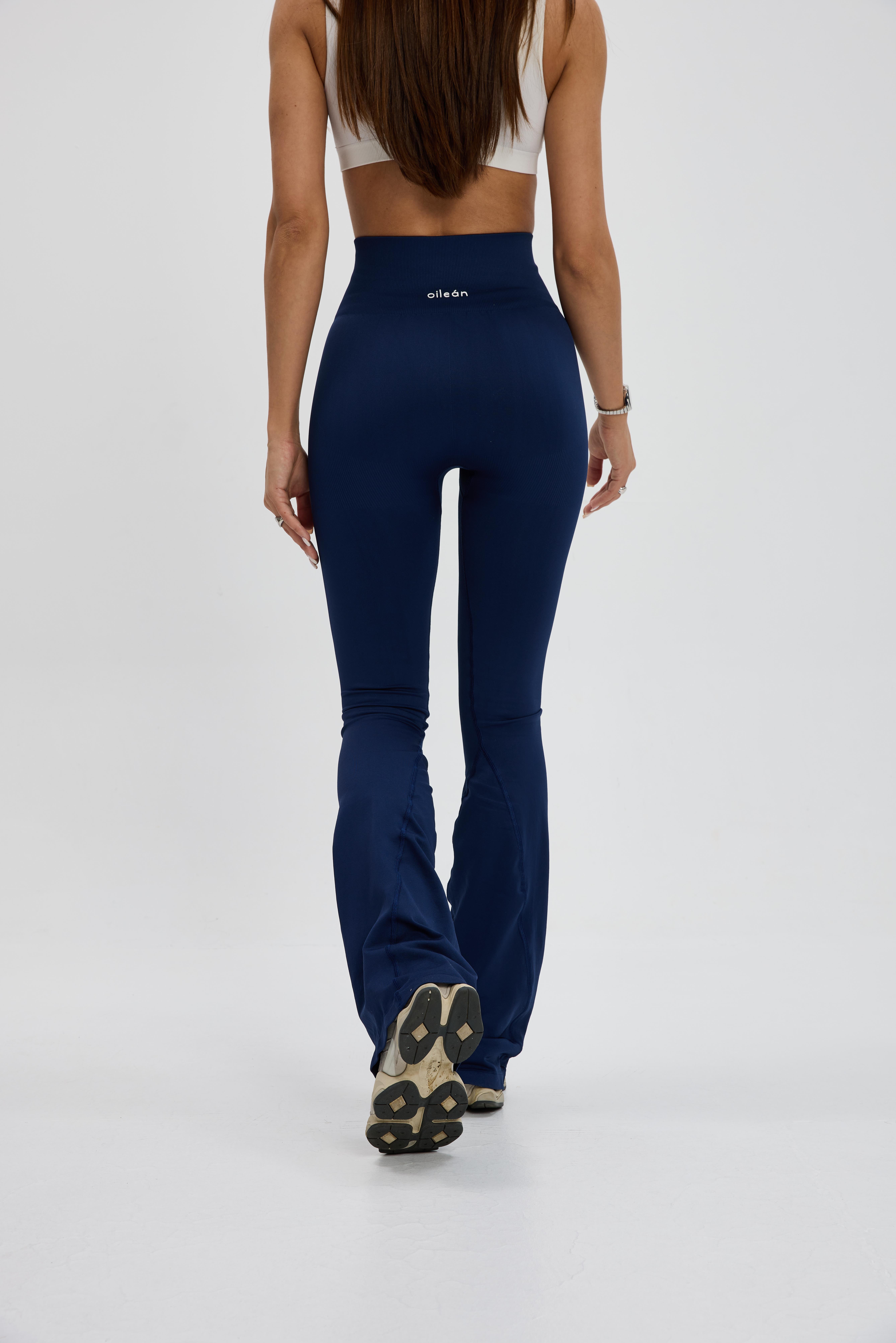 Lacivert Push Up İspanyol Paça Tayt