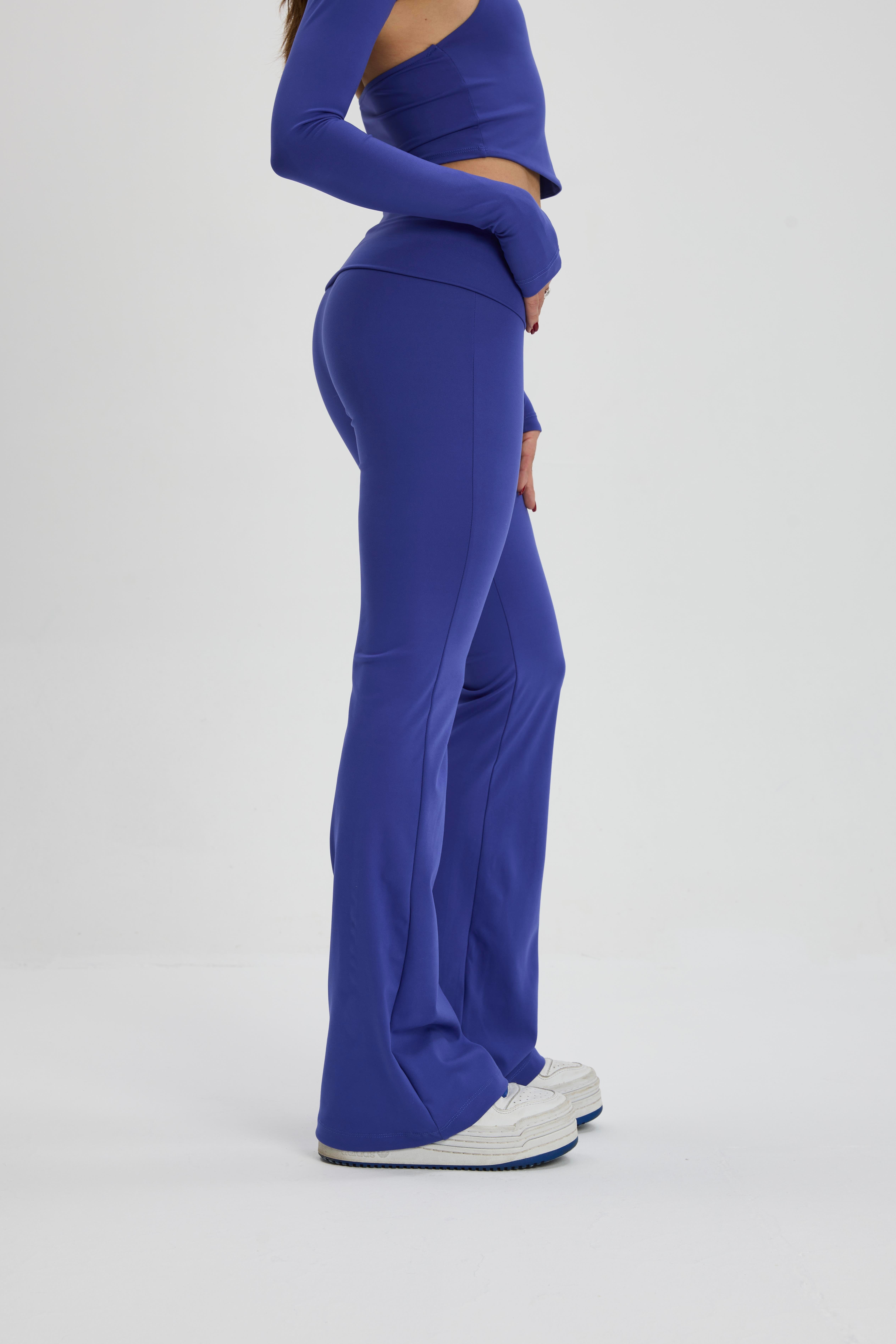 Mavi İspanyol Paça Pantolon