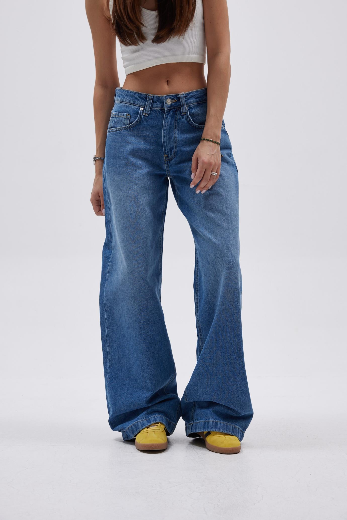Mavi Orta Bel Baggy Jean 