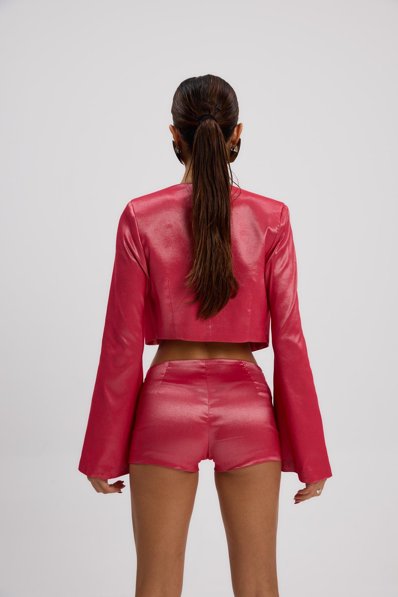 Mercan Vatkalı İspanyol Ceket 