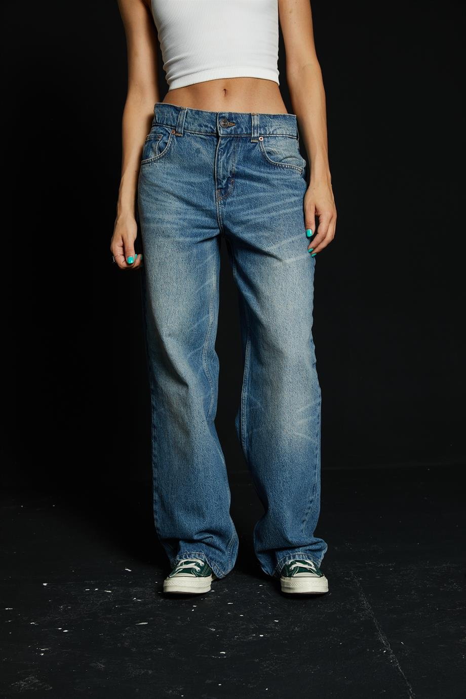 Orta Bel Eskitmeli Jean