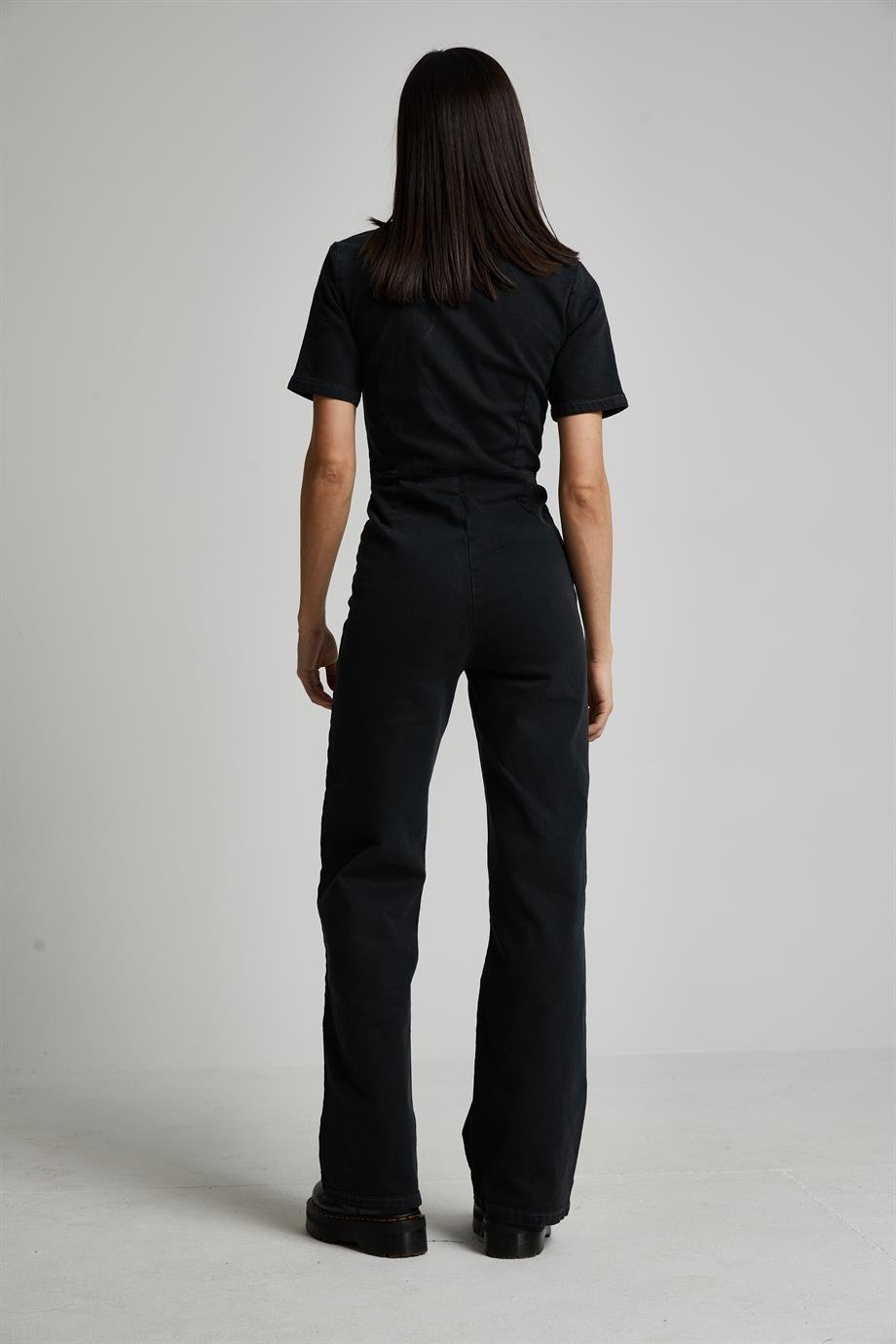 Siyah Denim Tulum 