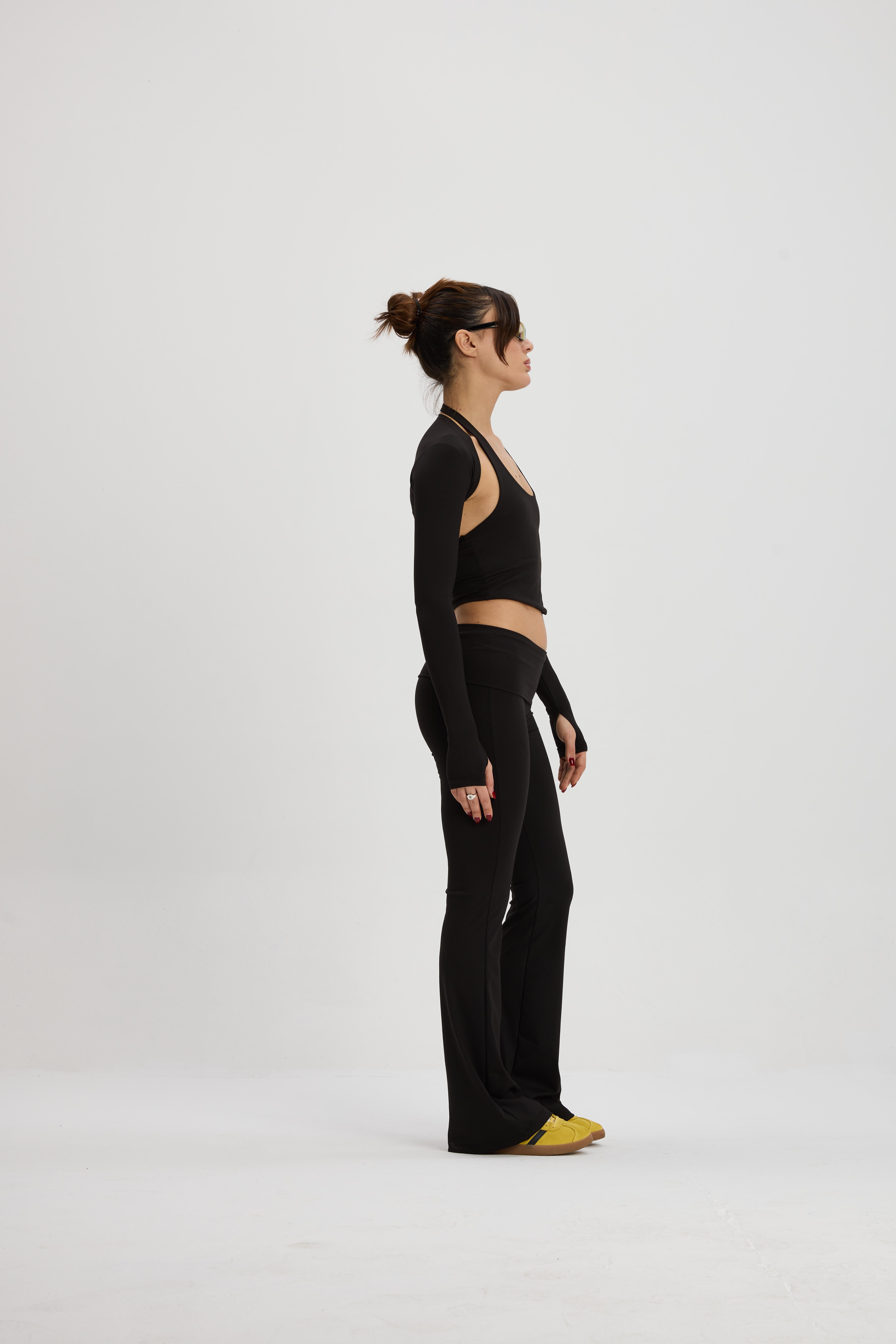 Siyah İspanyol Paça Pantolon