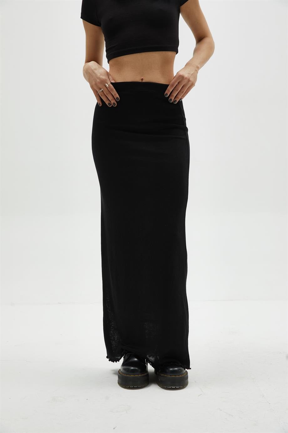 Siyah Maxi Etek