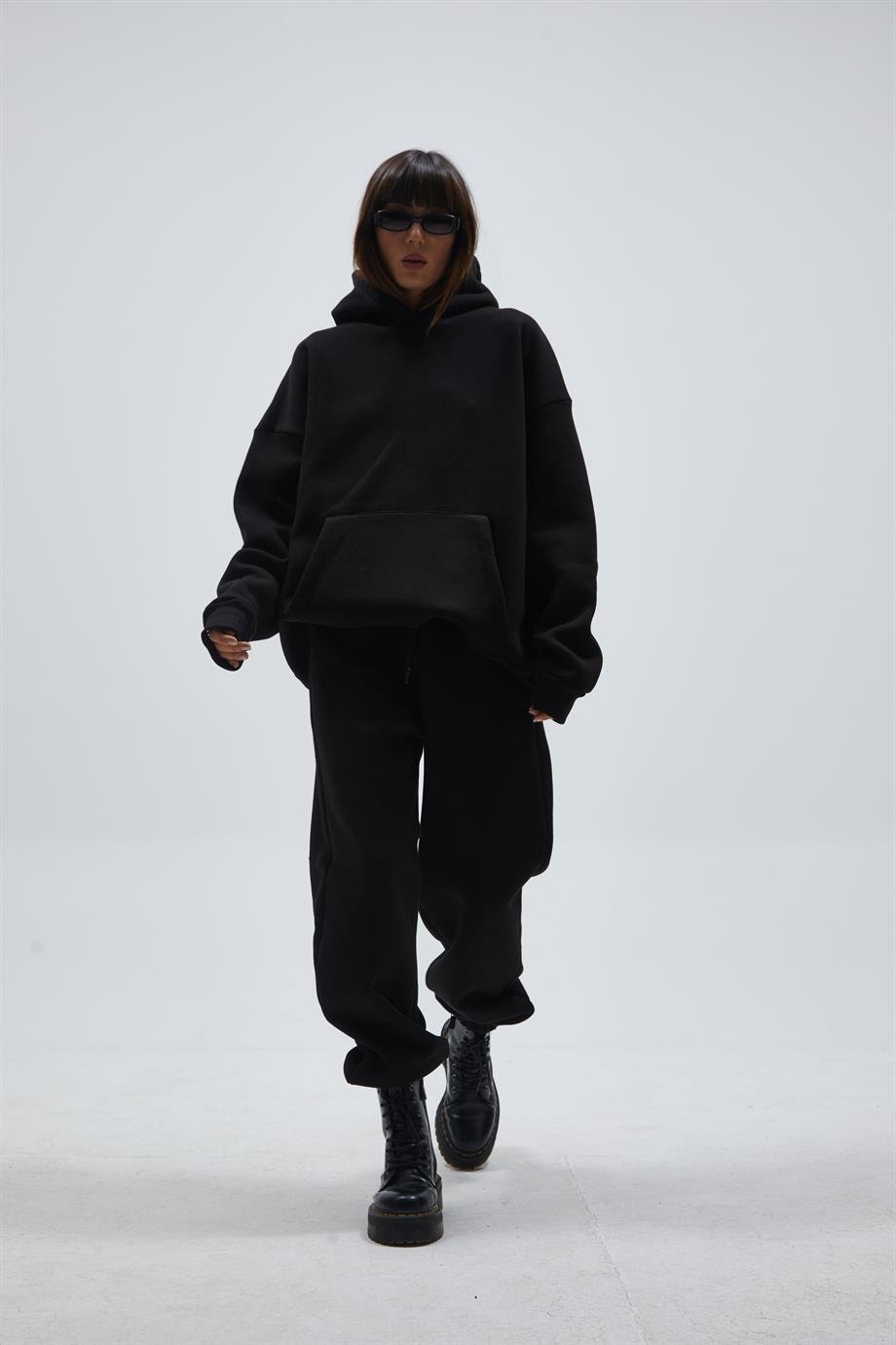 Siyah Oversize Eşofman Takımı