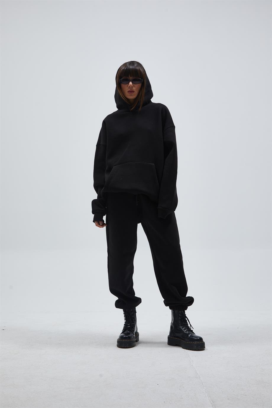 Siyah Oversize Eşofman Takımı
