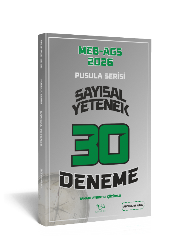 2026 MEB AGS Sayısal Yetenek 30 Deneme-Tamamı Ayrıntılı Çözümlü- Abdullah Kaya