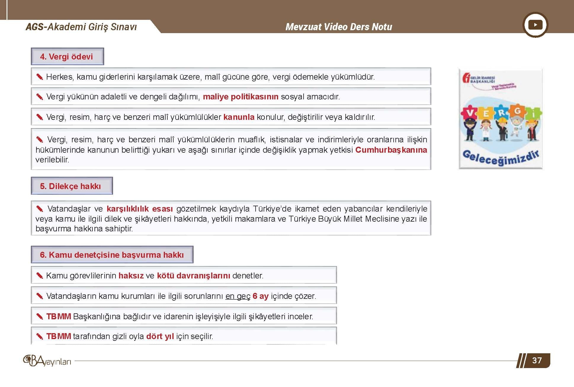 2027 AGS Mevzuat YouTube Destekli Ders Notları - Ali Koç